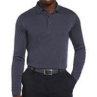 Men's Essential Long Sleeve Golf Polo Shirt with Swing Tech, Opti-Dri Technology & Sun Protection