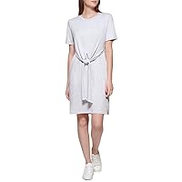 Andrew Marc Women's Short Sleeve Dress with Center Knot