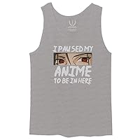 I Paused My Anime to be in Here Game Funny Aesthetic Japanese Gift Manga Men's Tank Top
