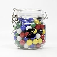 Zeekio Mega Marble Replacement Game Marbles - 150 Pieces - 6 Colors of 14mm Glass Marbles (Jar)