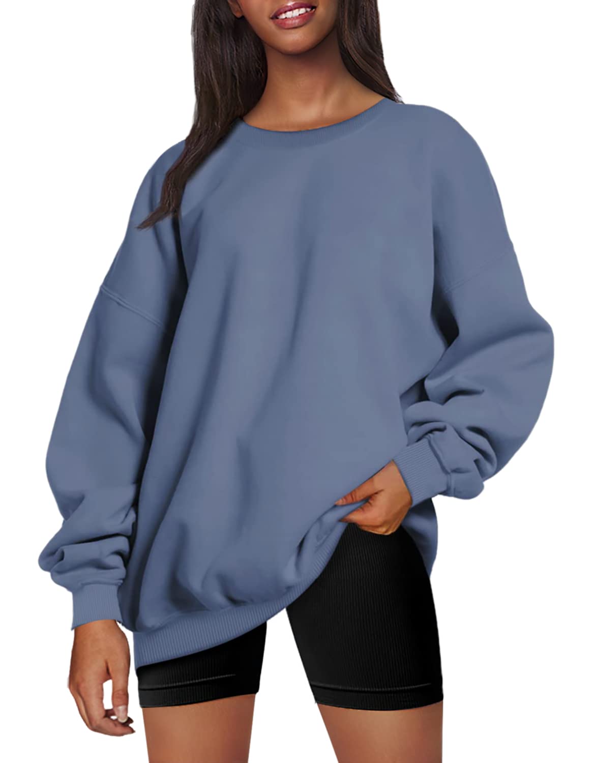 EFAN Womens Oversized Sweatshirts Hoodies Fleece Crew Neck Pullover Sweaters Casual Comfy Fall Fashion Outfits Clothes 2023