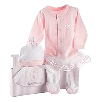 Baby Aspen, Baby Ballerina Two-Piece Layette Set in Gift Box, Newborn Onesie, Baby Halloween Costume, 0-6 Months