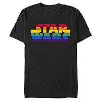 STAR WARS Rainbow Logo Men's Tops Short Sleeve Tee Shirt