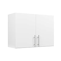Prepac White Cabinet: Elite Wall Cabinet, WEW-3224 Garage Cabinet with Storage Shelf, Stackable 16