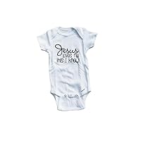 Baby Tee Time Baby Boys' Jesus Loves me One Piece
