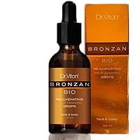 BRONZAN BIO Self-Tanning Drops 1.01 Fl. Oz. (30 ml), Sunless Serum for Face and Body, Easiest Way to Achieve the Natural Bronze Glow without Sun