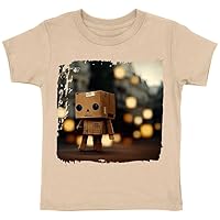 Cute Kawaii Toddler T-Shirt - Robot Graphic Kids' T-Shirt - Cute Print Tee Shirt for Toddler