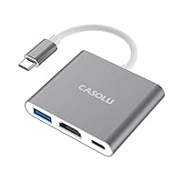 USB C/Type C to HDMI Adapter, Thumderbolt 3 to HDMI 4K Adapter, USB-C Digital AV Multiport Adapter for Mac/MacBook/iPad Pro/iPhone 15/Projector with USB 3.0 Port and PD Quick Charging Port