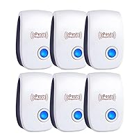 Ultrasonic Pest Repeller 6 Packs Electronic Plug in Indoor Sonic Repellent pest Control for Bugs, Roaches, Rodent, Insects, Mice, Spiders, Mosquitoes, Indoor Pest Control for Home, Warehouse, Office A
