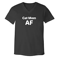 Cat Mom AF - Adult Bella + Canvas 3005 Men's V-Neck T-Shirt