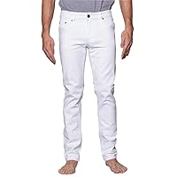 VICTORIOUS Mens Color Skinny Jeans White 28W x 30L