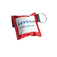 1 PC ELYSAID CPR Keychain Transparent One-Way Vavel Training Mask & Transparent Glove (1)