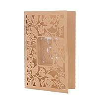 lliang Greeting Cards 10pcs Wedding Invitations Card Gold Laser Cut Hollow Out Greeting Cards For Birthday Shower Bridal Wedding Party Decoration