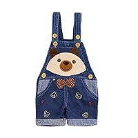 New Born Romper Boy's Denim Suspender Jeans Overalls Jean Overall Summer For Baby Girl Boy With Cute Linen Shorts Romper
