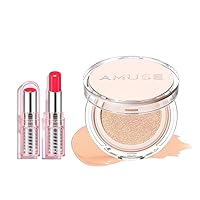 Amuse SEOUL Dew Balm 04 Cherry + Amuse SEOUL Skin Tune Vegan Cushion Foundation 01 Fair Tune