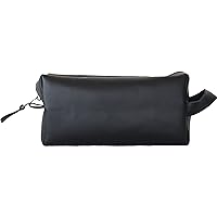Genuine Leather Toiletry Bag, Travel Toiletry Bag For Men, Men's Toilety Bag, Father's Day Gift, Shaving Bag Cosmetic Bag For Women, Leather Toiletry Bag For Men (3 Black)