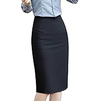 Spring Fashion High Wiast Elegant Office Black Long Skirts Women Plus Size gray9 Pencil Skirt