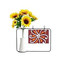 Beauty Gift Brown Chrysanthemum Mexico Totems Civilization Artificial Sunflower Vases Bottle Blessing Card