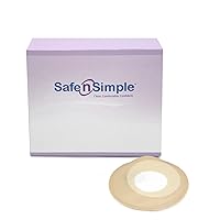 Safe n' Simple Stoma Cap with Hydrocolloid Collar - 30 Caps per Box - Waterproof One Piece Stoma Cap - 1 Piece Colostomy Accessories for Shower Cover - Supplies for Stoma, Ileostomy and Colostomy