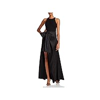 LIKELY Womens MENA Faux Wrap Halter Evening Dress Black 0