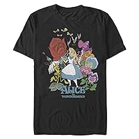 Disney Alice in Wonderland Flower Love Men's Tops Short Sleeve Tee Shirt