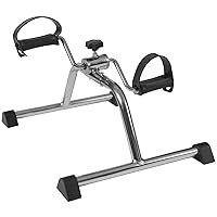 DMI Pedal Exerciser, Portable, Stimulates Circulation and Muscle Strength, Steel, Adjustable Resistance, Pedal Straps, Collapsible
