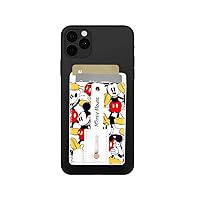 iJoy Disney Phone Wallet Stick On- Cell Phone Wallet Card Holder Stick On- Adhesive iPhone Holder Grip with Built in Finger Strap- Doubles as a Kick Stand for Your Phone (Mickey Thumbs Up)