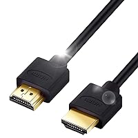 Hanwha UMA-HDMI100 HDMI Cable, 32.8 ft (10 m), Thin Wire, 0.2 inches (5.5 mm), Ver2.0b, Slim, High Speed, 8K, 4K, 2K Compatible