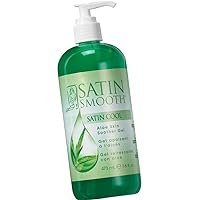 Satin Cool Aloe Vera Skin Soother Gel | Reduce Redness and Soothe Irritated Skin | Post-Wax Soothing Formula | 16 Fl. Oz.