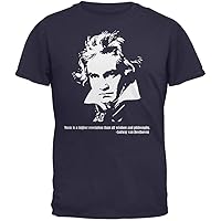 Old Glory Beethoven Navy Adult T-Shirt - Medium