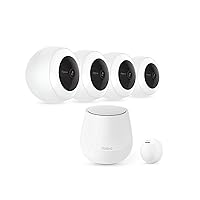 Noorio B310 Quad Security Camera Bundle with Hub & H300 Motion Sensor - 2K Wireless Home Security System | Indoor Motion Detection