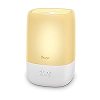 Crane Ultra-Quiet 3-in-1 Humidifier, Essential Oil Aroma Diffuser & Soothing Sleep Light - Compact 1 Gallon Capacity with Adjustable Night Light & Fragrance Tray - Ideal for Bedroom and Office