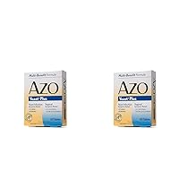 AZO Yeast Plus Dual Relief Tablets, Yeast Infection and Vaginal Symptom Relief, Relieves Itching & Burning, 60 Count (Pack of 2)