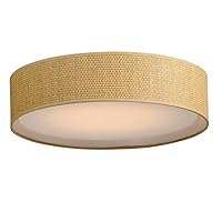 Maxim 10222GC I Prime Collection 20 Inch Three Light Ceiling Flush Mount I Glass Cloth Double Shade I Steel Construction Modern Contemporary Light Fixture I