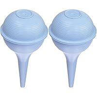 DMI Baby Nasal Aspirator, Ear Syringe, Clears Airway & Nasal Passages, Gentle Suction, Portable & Lightweight, Doubles as Earwax Removal Tool, Blue (Pack of 2)