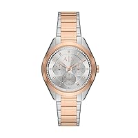 Armani Exchange Women's Quartz Watch with Strap Lady Giacomo AX5655, silver, One Size, Bracelet