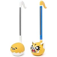 Otamatone Sanrio Special Edition (2 Pc. Set - Aggretsuko Rage + Gudetama) - Fun Electronic Musical Toy Instrument by Maywa Denki (Official Licensed) [Includes Song Sheet and English Instructions]