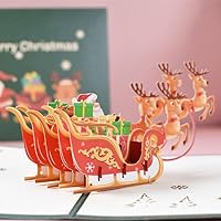 Cloverhouse 3D Christmas Xmas X'mas Holiday Greeting Cards Card Pop up Pop-Up amazing for children kids parents classmates