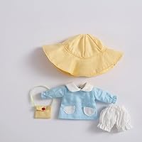 Doll Clothes 4 Pieces=Shirt+Shorts+Hat+Bag Kindergarten Set for Ob11,YMY,Body9,1/12 BJD Doll Accessories (Blue)