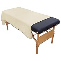 10 Pack Body Linen Comfort Flannel Massage Table Flat Sheet. Premium Quality 100% Cotton Massage Therapy Table Flat Sheet. 61 x 101 Inches - Color: Natural