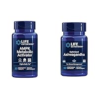Life Extension AMPK Metabolic Activator with Hesperidin & G. pentaphyllum to Fight Belly Fat + Optimized Ashwagandha for Stress Relief, 60 Vegetarian Capsules