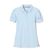 Girls Plus Size' Puff Sleeve Double Button Polo