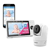 Upgraded Smart WiFi Baby Monitor VM901, 5-inch 720p Display, 1080p Camera, HD NightVision, Fully Remote Pan Tilt Zoom, 2-Way Talk, Free Smart Phone App, Works with iOS, Android
