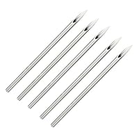 5PCS Body Piercing Needles 20g Surgical Steel Sterile Disposable Ear Nose Septum Tragus Navel Nipple Lip Belly Button Piercing Needles Hypoallergenic Piercing Supplies