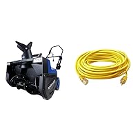 Snow Joe SJ627E Electric Snow Blower + Southwire 100 ft Outdoor Extension Cord