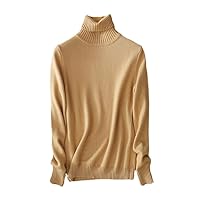 Women Cashmere Turn-Down Collar Solid Thicken Winter Warm Pullovers Sweater