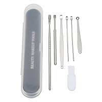 Spring Earwax Cleaner Tool Set, 7Pcs Spring Earwax Cleaner Tool Set Portable Stainless Steel Ear Pick Set for Ear Cleaning