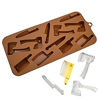 oAutoSjy Halloween Silicone Mold,12 Cavity Mini Knives Silicone Molds,Halloween Chocolate Mold Colorful Fondant Silicone Baking Mold for DIY Craft Gummy Cookie Cake Cupcake Topper Decoration
