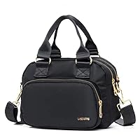 Nylon Shoulder Handbags for Women, OPXTO Waterproof Multi Pocket Purses and Cross-body Bags, High-dense Nylon Oxford Multi-function Lightweight Tote Bag.