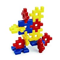 Excellerations Construction Toys, STEM Building Toys, Blocks, 3-3/4 inches L x 3/4 inches W x 3-3/4 inches H, Builders, Connection Toys, Ages 18 Months and up, Preschool